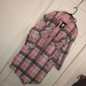 NWT Fashionnova Pink Plaid Shacket 💕